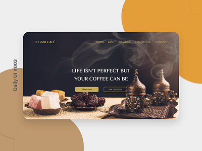 DailyUI #003 - Landing Page @dailyui adobexd coffee coffeedesign coffeeshop design inspiration ecommerce design ui ux