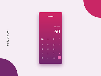 Daily UI #004 - Calculator