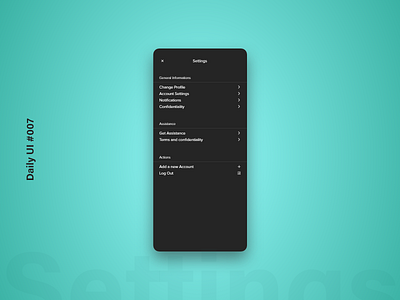 Daily UI - Settings Page