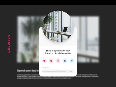 Daily UI #010 - Social Share adobe adobexd design design inspiration graphic design share social social share ui ux web web design