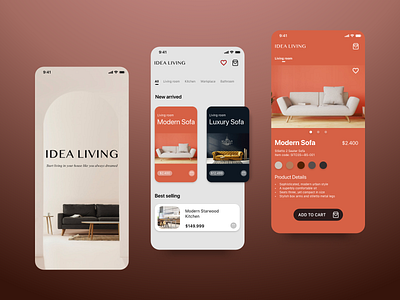 Furniture e-commerce App - Adobe XD adobexd app appdesign design inspiration ecommerce ecommerce app ecommerce design furniture furniture app furniture store ios logo ui uiux ux