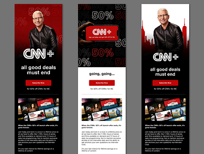 CNN+ Launch branding cnn digital digital marketing email email marketing graphic design mobile news ui ui design