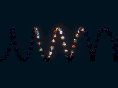 36 Days of Type: W 36 days of type 3d blender particles w