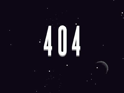 Earth 404 page pixels space
