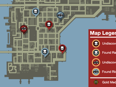 Interactive Map legend map pins