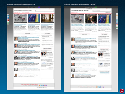 LexisNexis Communities Homepage Designs