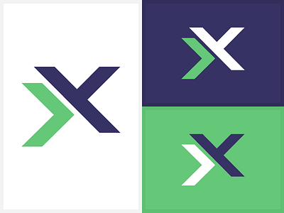"X" Isotype/Symbol for logo blue green purple x x abstraction x logo