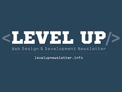 Logo Level Up! Newsletter level up newsletter web design web development
