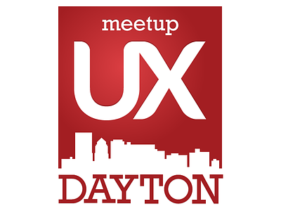 UX Dayton Meetup Logo dayton meetup red ux ux logo
