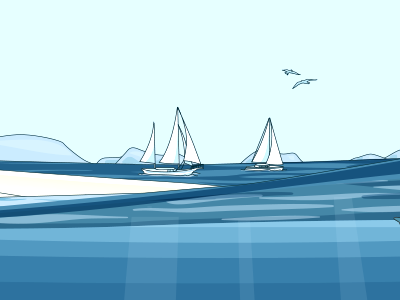 Sail illustration sailboat water