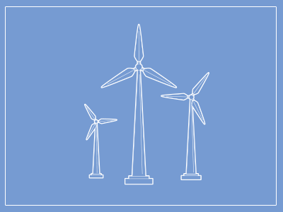 Mill of wind clean energy illustration line mill turbine wind