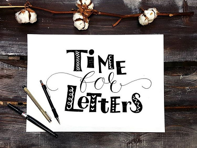 Time For Letter calligraphy illustration letter lettering typography