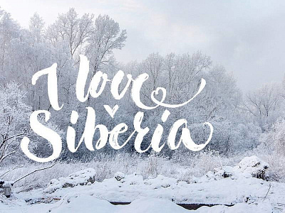 I love Siberia brush brushcalligraphy brushlettering calligraphy handlettering handwritting lettering siberia