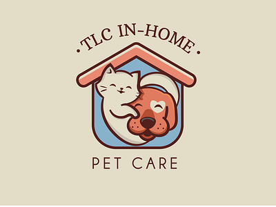 TLC IN-HOME PET CARE BRANDING cat logo dog and cat logo dog logo pet brand pet branding pet care logo pet home logo pet logo pet sitting brand pet sitting logo