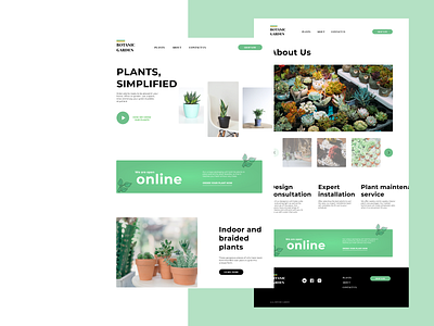 Design concept for shop of plants concept design webdesign