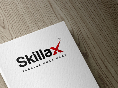 SKILLAX Logo design branding flat illustration logo minimal typography ui ux vector web