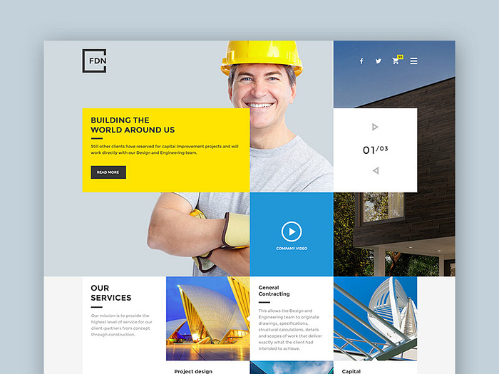 Freebie Foundation FDN PSD Template by Stylemix on Dribbble