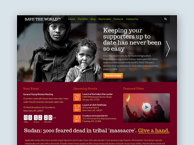 Freebie: SaveTheWorld – Free HTML + PSD