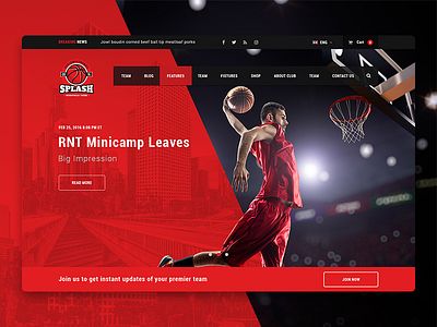 Splash - Basketball, Sports WordPress Theme