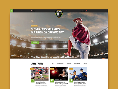 Splash Baseball WordPress theme baseball sport template theme themeforest wordpress wp