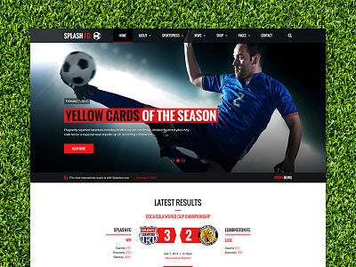 Splash Soccer WordPress theme football soccer sport template theme themeforest wordpress wp