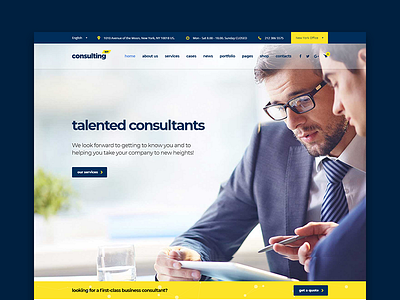 Consulting WordPress theme New York Layout