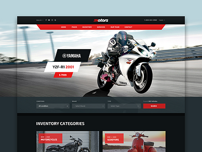 Motors WP theme - Motorcycles layout