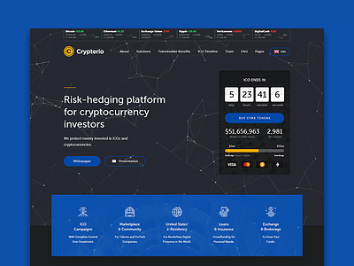 ICO Landing Page Crypterio Cryptocurrency WordPress Theme bitcoin blockchain consulting cryptocurrency ico themeforest wordpress