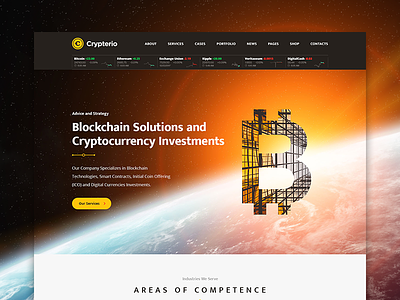 Crypterio - Bitcoin Wordpress theme bitcoin blockchain consulting cryptocurrency ico themeforest wordpress