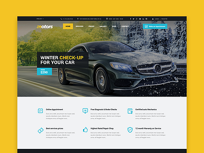 Motors WP theme - Car Repair Service layout