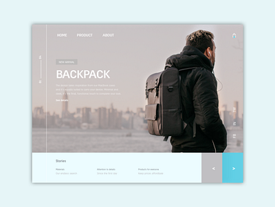 BACKPACK design typography ui ux web website