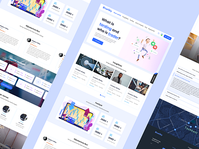 Landing Page design for Finance and Trade company finance fintech landing page trade trading ui ux web design