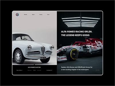Alfa Romeo alfa romeo auto concept design figma simple ui web web design