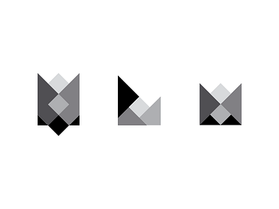 Mark Exploration geometric grayscale shapes triangular
