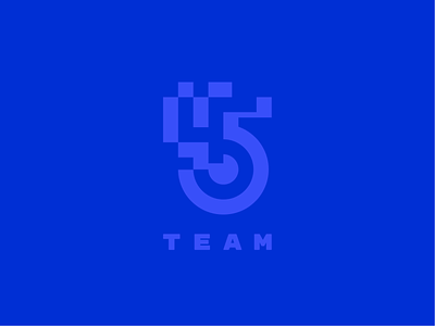 45 TEAM 45 adobe illustrator blue branding design graphic graphic design logo logo design logotype symbol team vector