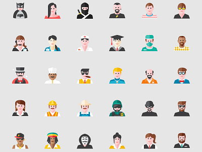 Flat Character Avatars avatars creative flat icons profession