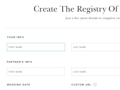 Sign Up creative form registry ui ux web