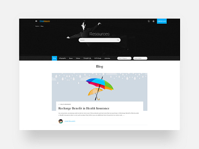 Blog - insurance blog insurance interface modern product startup strategythoughts ui ux web