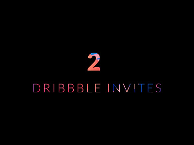 2x Dribbble Invites dribbble invites