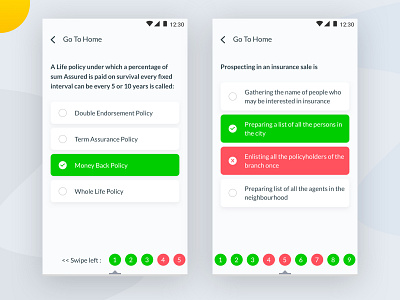 OneGo PoS - Exam Scorecard android app creative creativity design insurance interface product sketchapp ui ux