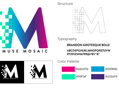 Muse Mosaic Logo branding design graphic design logo