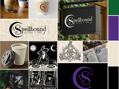 Spellbound Coffee & Tea branding cofee coffee shop design digital art graphic design illustrator indianapolis logo magic tea tea shop wicca witch