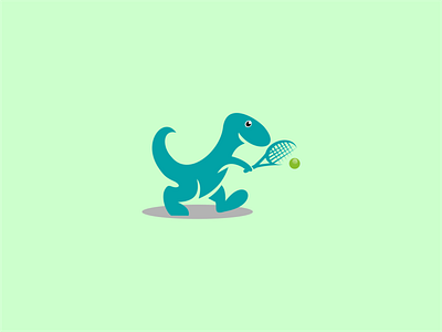 dino play a tennis abstract art animal art artworks brand identity branding lineart