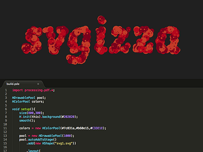 svgizza Coded Type Treatment code hype pepperoni pizza processing svg svgizza