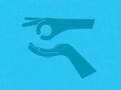 Some Folks Give and Some Folks Receive blue hands illustration texture