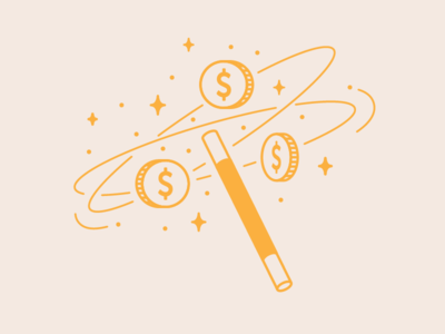 Budget Strapped Tools ecommerce editorial illustration magic