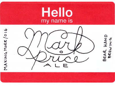 Mark Price Ale Labels