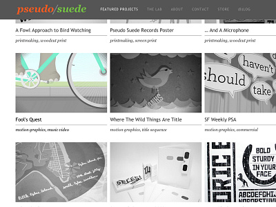Pseudo Suede Studio Website Update portfolio responsive website