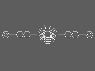 Bee Concept 01 bee honeycomb line drawing scad