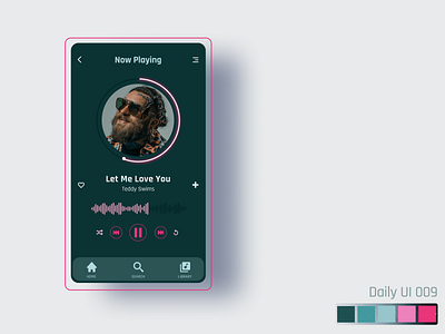 Music Player Daily UI 009 dailyui dailyui009 dailyuichallenge ui ui design ux design visual design